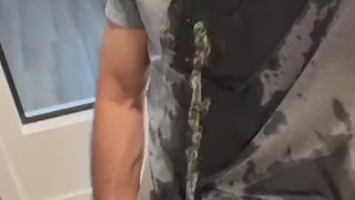 Watersports and humping orgasm