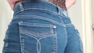 Latin Femboy Sexy Ass in Tight Jean Shorts (showing panty)