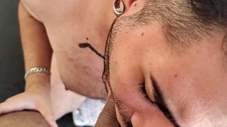 Blowjob to a big, juicy and hairy dick - ft VELLO TATUADO