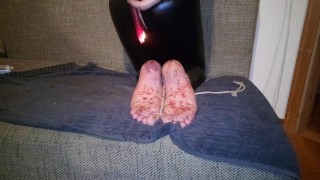Candle Wax Feet Fun