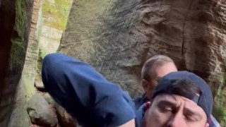 Ginger takes his hiking for some public play