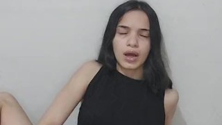 18 year old girl who loves to get hurt, sitting on a thick cock