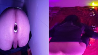 Shaving ass and inserting 11 buttplugs including hollow inside ass view and anal breathing 4K 2160p
