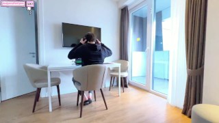 My friend's girlfriend sucks my dick while her boyfriend plays games