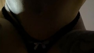 Goth tinder teen in crotchless panties takes a BWC 🍑🍆💦