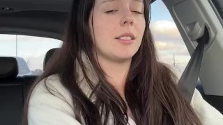 Wintery Tim Horton's Drive Thru Visit with My Pornhub Vibrator!!