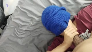 My gym partner asks me to go to his house to suck my cock after training