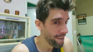 He makes crazy faces when he is masturbating