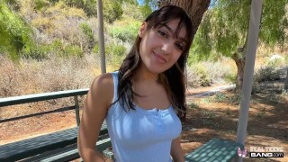 Real Teens - Bubble Butt Teen Violet Gems Gives A Great Blowjob And Fuck In The Outdoors