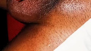 cumshot and milk drops from this big brunette cock