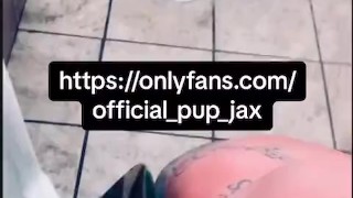 Public restroom urinal licking and tasting