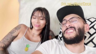 She just arrived from her hometown and she already wants to feel my huge cock in her tight and delic