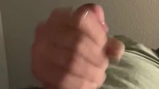 Huge cum shot big white dick