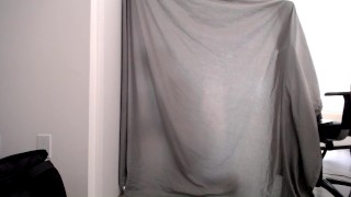 BJ & anal play behind a curtain. You can only see the shadow