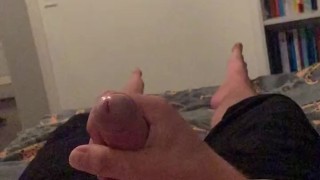 Slowmotion handjob big white cock
