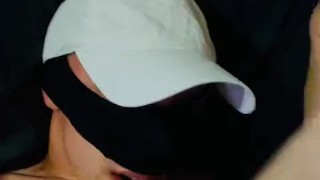 Latino guy shoots his cum in his mouth and swallows