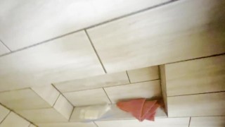 motel desk lady escorts to my room and i jerkoff in the shower