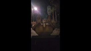 Steaming Anal Gape in Public Park