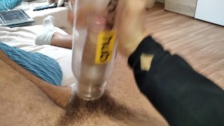 🇻🇪🇦🇷🇪🇨Polla Demasiado Gorda Y Grande Para La Botella Oficial De Pornhub.Corrida Interna