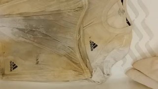 Pissing Adidas Soccer Kit before wearing..