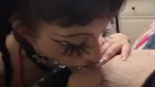 I suck my roommate's cock and he cums twice on my face