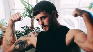 Beautiful male pushes his limits