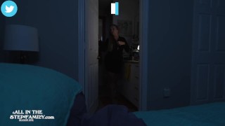 StepSon Scared of Thunder Fucks Curvy StepMom in Her Bed! - 3/3