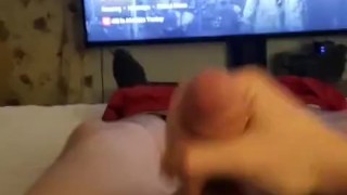 Husband sneaking into other bedroom cumshot solo