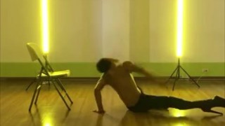 Horny Latino shows a private erotic dance