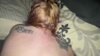 Bearded fat guy gets what he wants from tinderslut then busts nut inside her