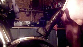 PV Riding Thick Toy Deep On Bike Fender In Toolshed