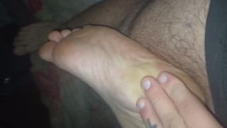 He secretly touched me while my roommate played on his pc.