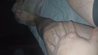 He secretly touched me while my roommate played on his pc.