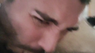 Blowjob to my straight friend after the work