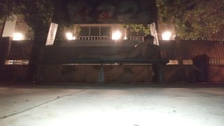 Naked in public bus stop