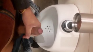 Edging at public urinal