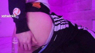 twink shoves a dildo in his ass