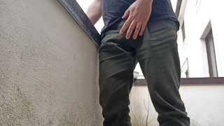 peeing in my pants watching from the balcony