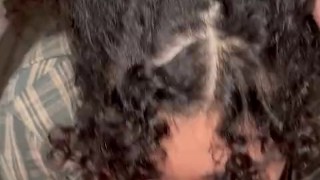 Sloppy deep throat blowjob