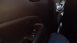 HOT COUPLE have sex in the car in front of voyeurs in public cum in the hand of a prostitute