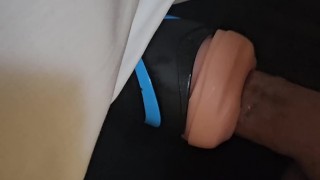 Fucking fleshlight till big cumshot