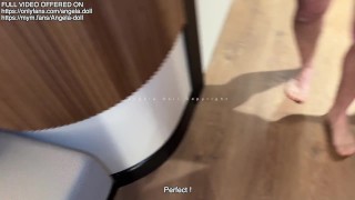 STRANGER CHALLENGE - I act like a whore at the hotel by emptying the balls of a follower