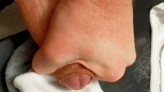 Vocal Dad plays & fucks sock for his fans