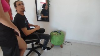 Instructions from My Step Mom Colombian - SHE TEACHES ME HOW TO SHAVE HER VAGINA