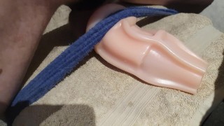 Big Cock Fucking and Bulging a Pussy Sleeve Moaning and Dirty Talking Until I Cum and Milk for More