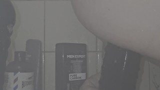 Big toy riding in the shower