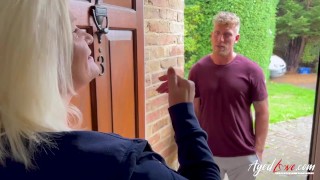 AGEDLOVE Lacey heals big dick with her mouth