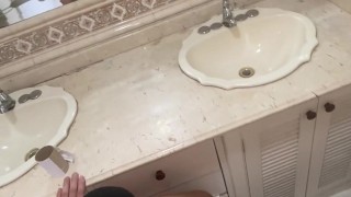 I put her in the university bathroom so she can give me a great blowjob she's such a bitch