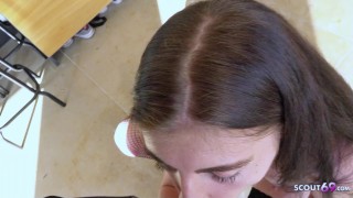 GERMAN SCOUT - Skinny Tall Teen Lana Lenani with long legs and Hair at Casting Fuck