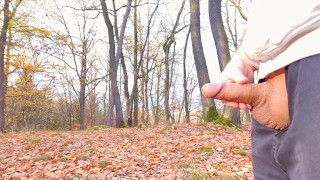 2 big cumshots in the forest